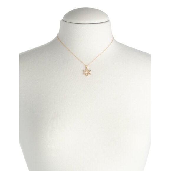 MILOR SILVER  Italy 14kt Gold Plated Sterling Star Of David Necklace - Picture 2 of 2